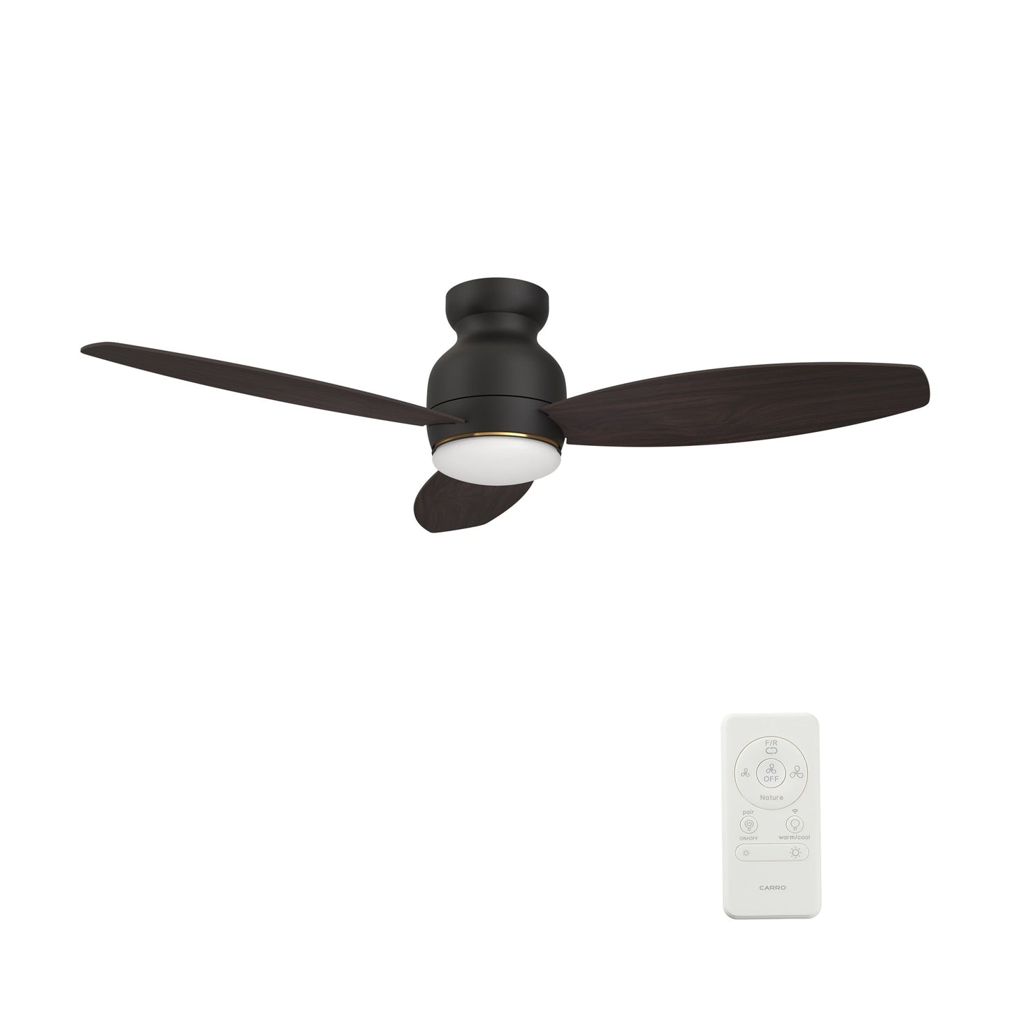 TRENTO 48 In 3 Blade Smart Ceiling Fan With Integrated LED Lights With Google Home
