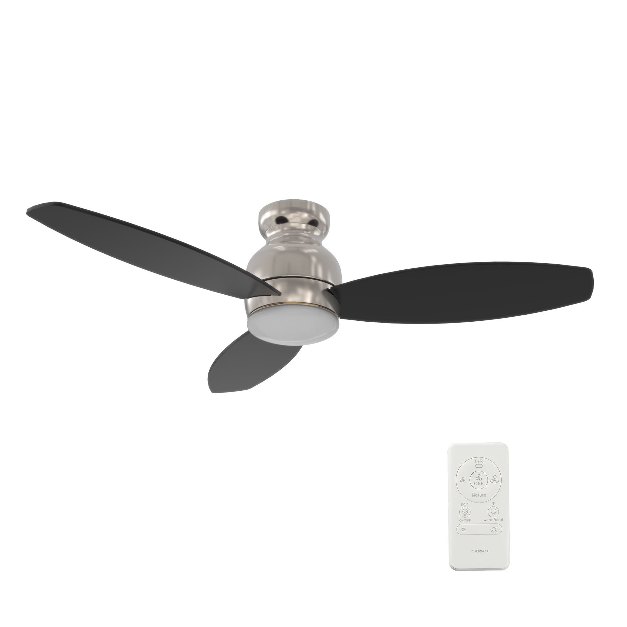 TRENTO 48 In 3 Blade Smart Ceiling Fan With Integrated LED Lights With Google Home