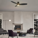 FREMONT 48 In 3 Blade Smart Ceiling Fan With Integrated LED Lights With Google Home