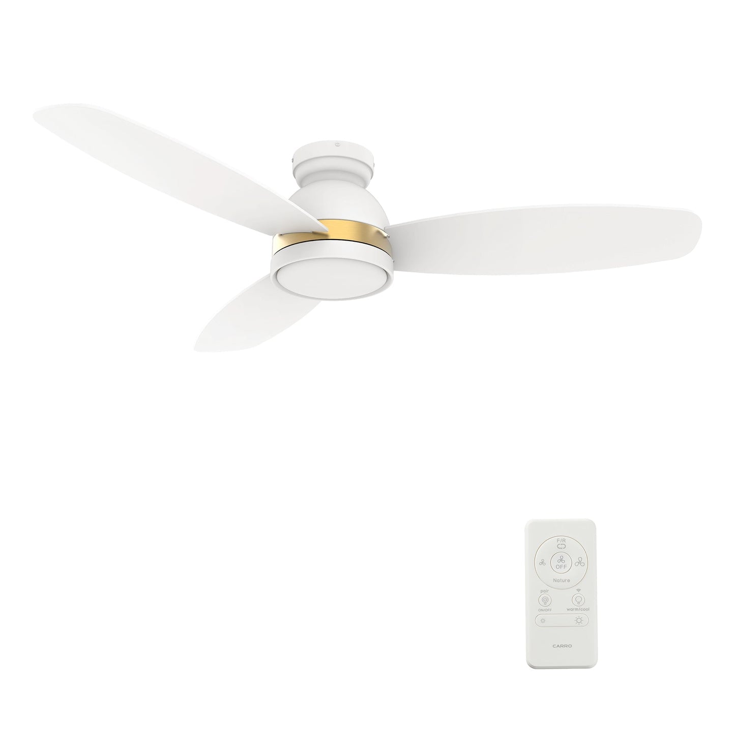 FREMONT 48 In 3 Blade Smart Ceiling Fan With Integrated LED Lights With Google Home