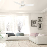 HOBART 48 In 3 Blade Smart Ceiling Fan With Integrated LED Lights With Google Home
