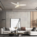 HOBART 48 In 3 Blade Smart Ceiling Fan With Integrated LED Lights With Google Home