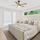ASCENDER 48 In 5 Blade Smart Ceiling Fan With Integrated LED Lights With Google Home