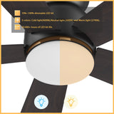 DUBOIS 48 In 5 Blade Smart Ceiling Fan With Integrated LED Lights With Google Home