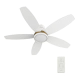 FREMONT 48 In 5 Blade Smart Ceiling Fan With Integrated LED Lights With Google Home