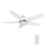 FREMONT 48 In 5 Blade Smart Ceiling Fan With Integrated LED Lights With Google Home