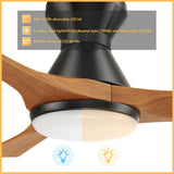 NICOLET 52 In 3 Blade Smart Ceiling Fan With Integrated LED Lights With Google Home
