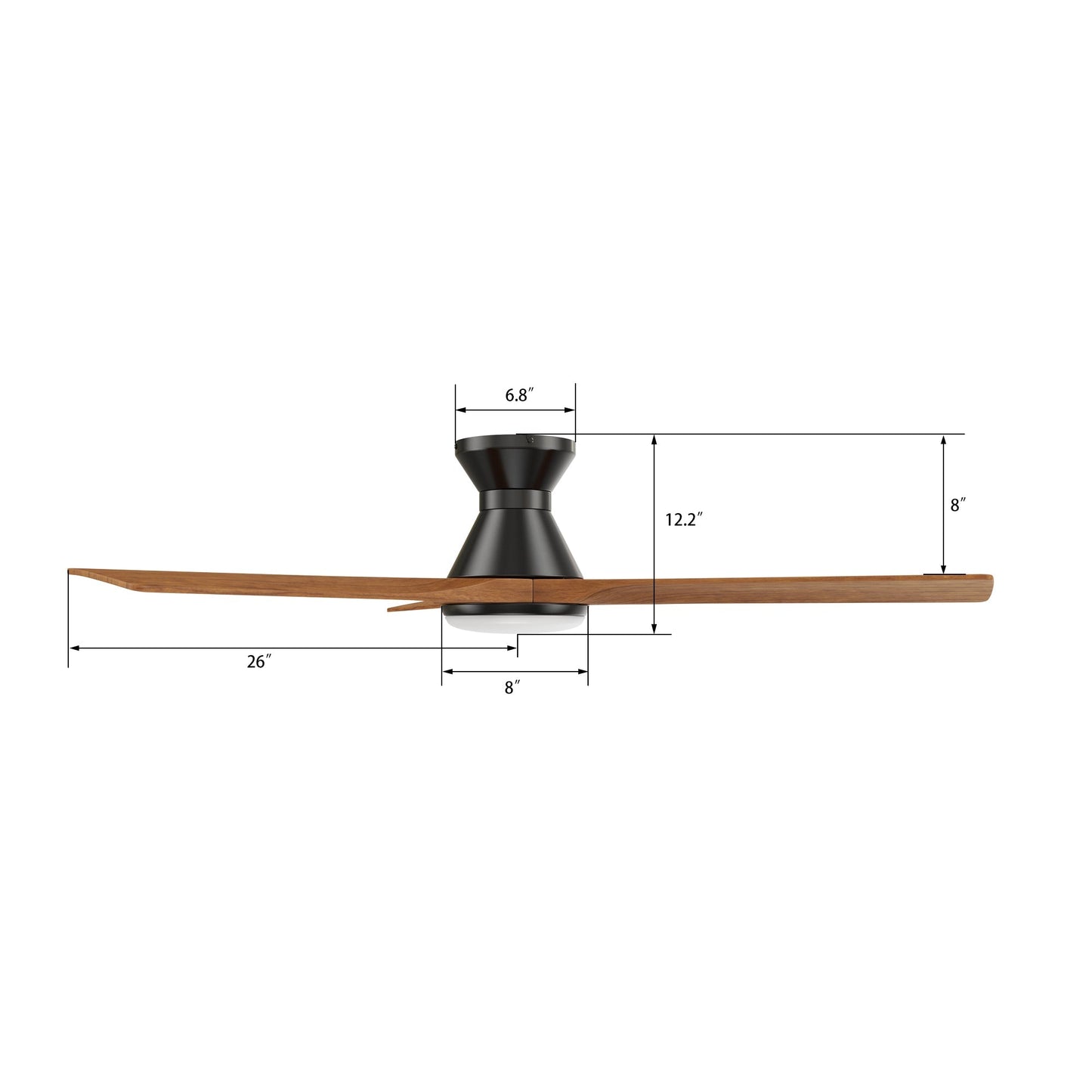 NICOLET 52 In 3 Blade Smart Ceiling Fan With Integrated LED Lights With Google Home