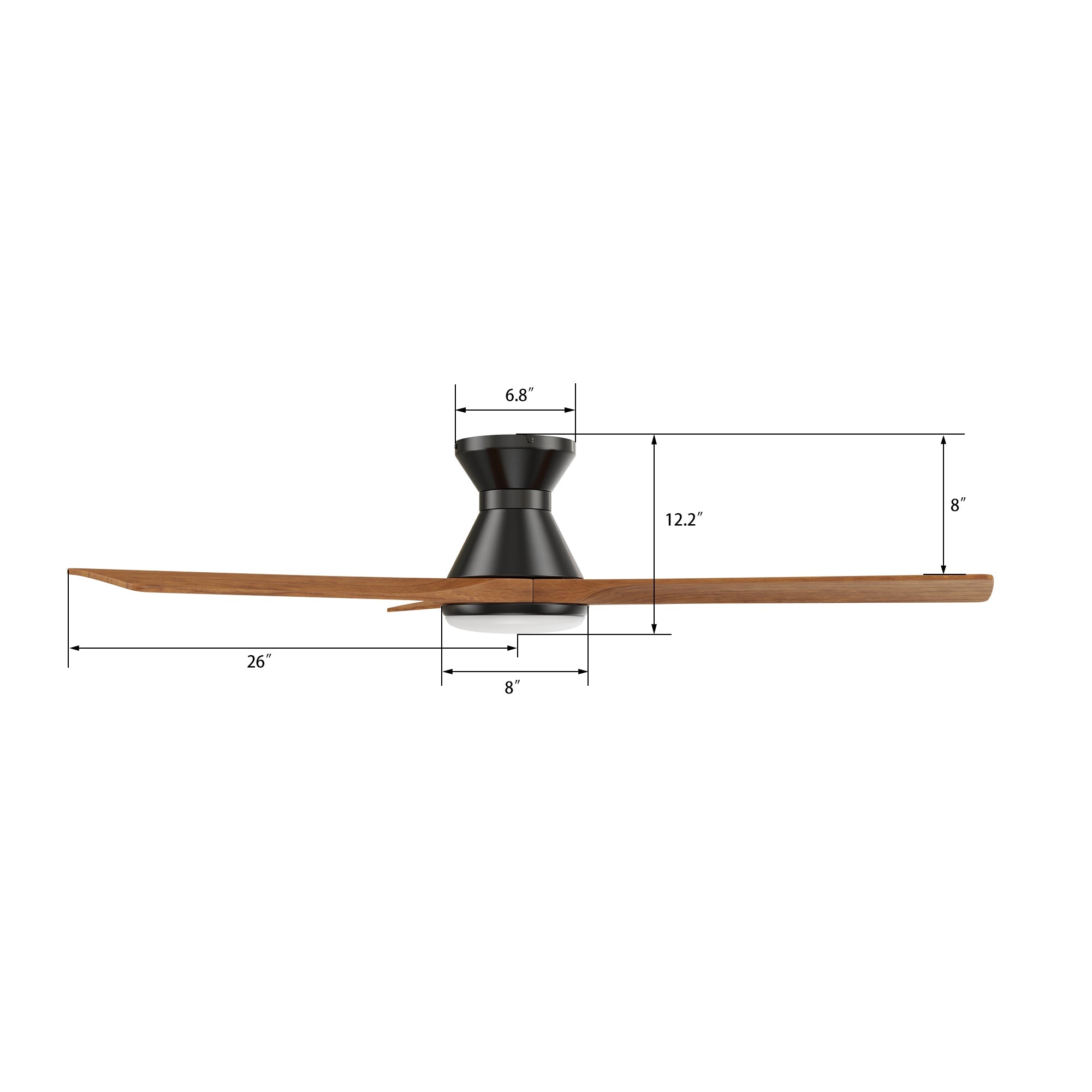 NICOLET 52 In 3 Blade Smart Ceiling Fan With Integrated LED Lights With Google Home