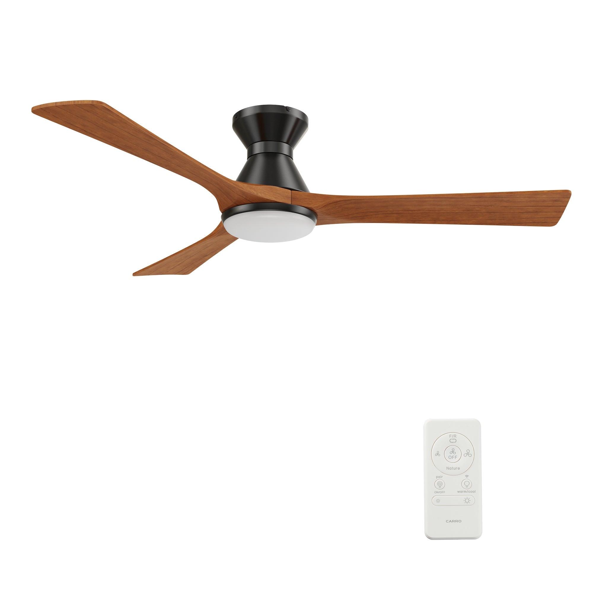 NICOLET 52 In 3 Blade Smart Ceiling Fan With Integrated LED Lights With Google Home
