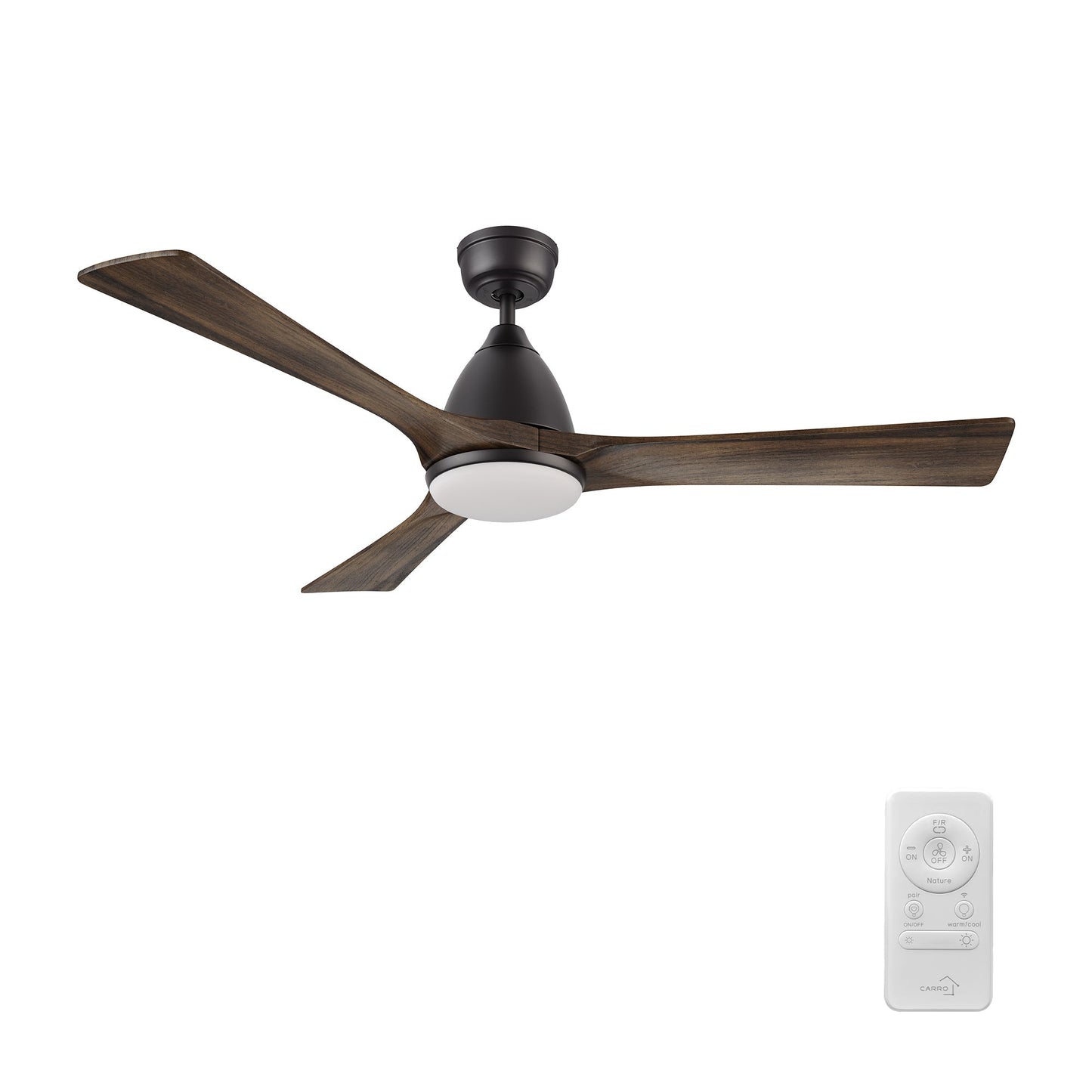 NICOLET 52 inch 3-Blade Smart Ceiling Fan with LED Light & Remote
