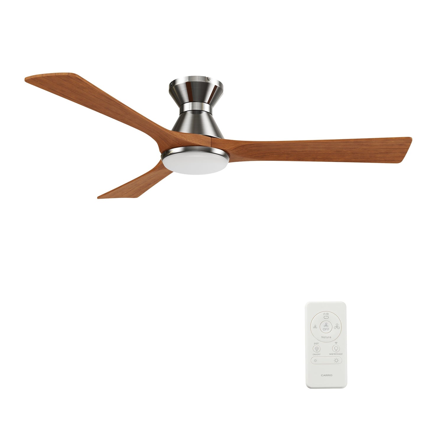 NICOLET 52 In 3 Blade Smart Ceiling Fan With Integrated LED Lights With Google Home