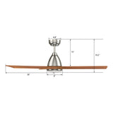 NICOLET 52 inch 3-Blade Smart Ceiling Fan with LED Light & Remote
