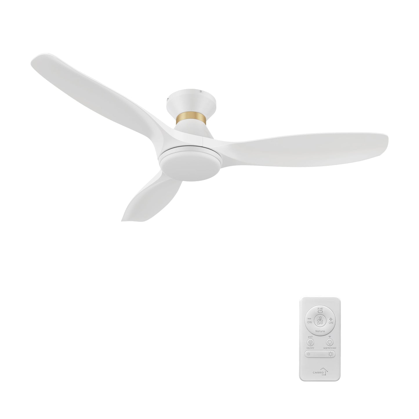 MERTON 52 In 3 Blade Smart Ceiling Fan With Integrated LED Lights With Google Home