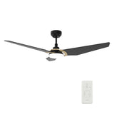 KAJ 52 In 3 Blade Smart Ceiling Fan With Integrated LED Lights With Google Home