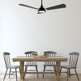 BRISA 52 In 3 Blade Smart Ceiling Fan With Integrated LED Lights With Google Home