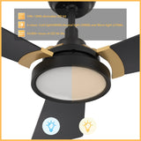 BRISA 52 In 3 Blade Smart Ceiling Fan With Integrated LED Lights With Google Home