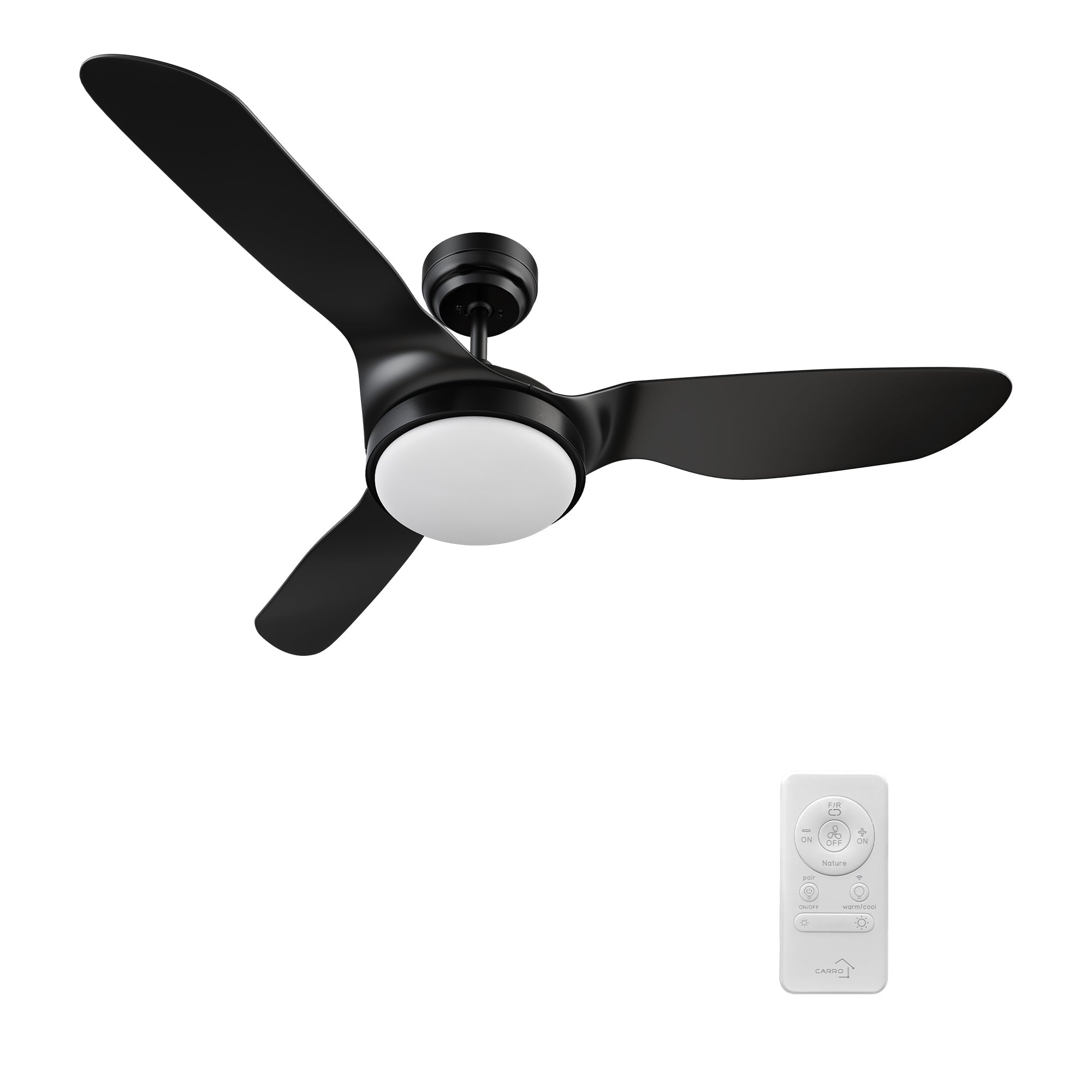 VENA 52 In 3 Blade Smart Ceiling Fan With Integrated LED Lights With Google Home