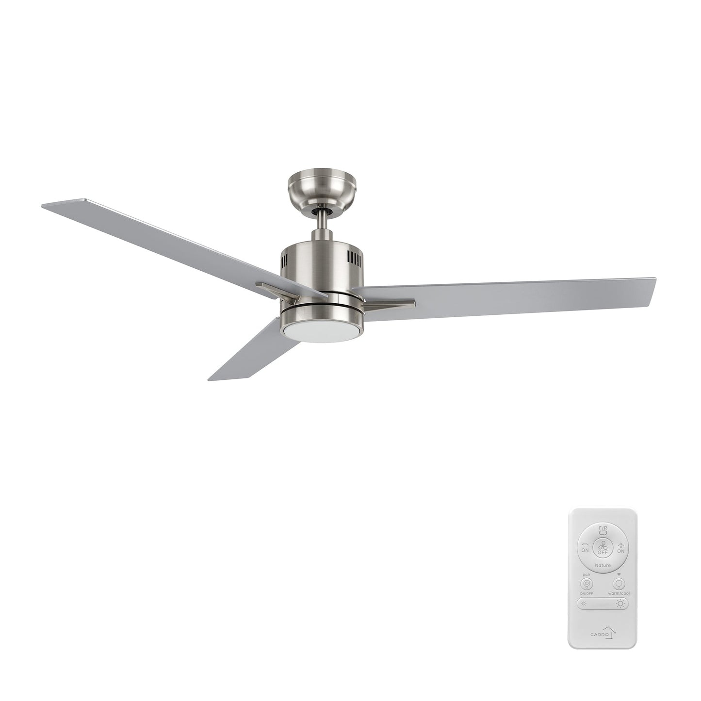 MONTGOMERY 52 In 3 Blade Smart Ceiling Fan With Integrated LED Lights With Google Home