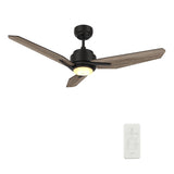 CALEN 52 inch 3-Blade Smart Ceiling Fan with LED Light & Remote