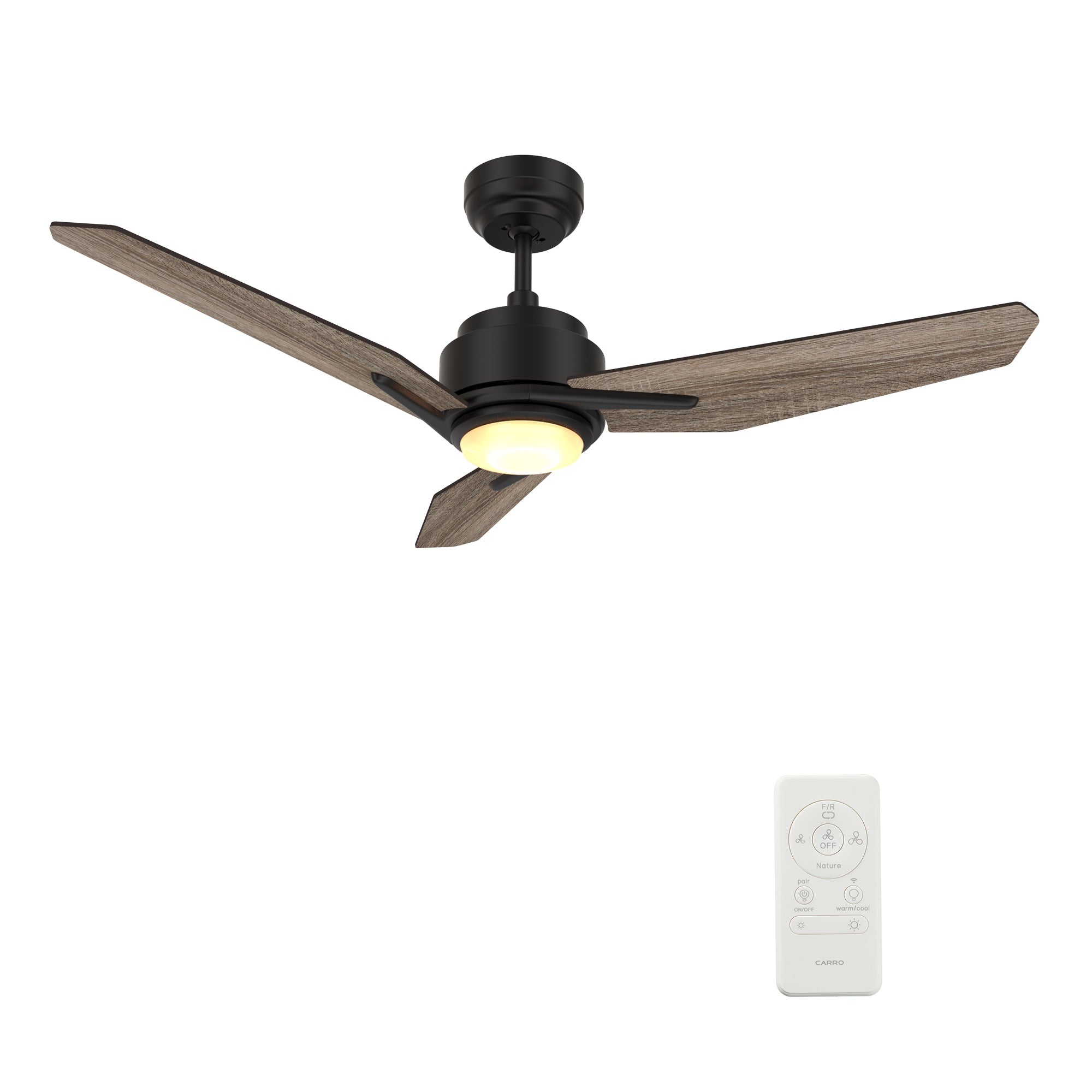 CALEN 52 inch 3-Blade Smart Ceiling Fan with LED Light & Remote