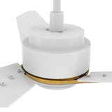 CALEN 52 inch 3-Blade Smart Ceiling Fan with LED Light & Remote