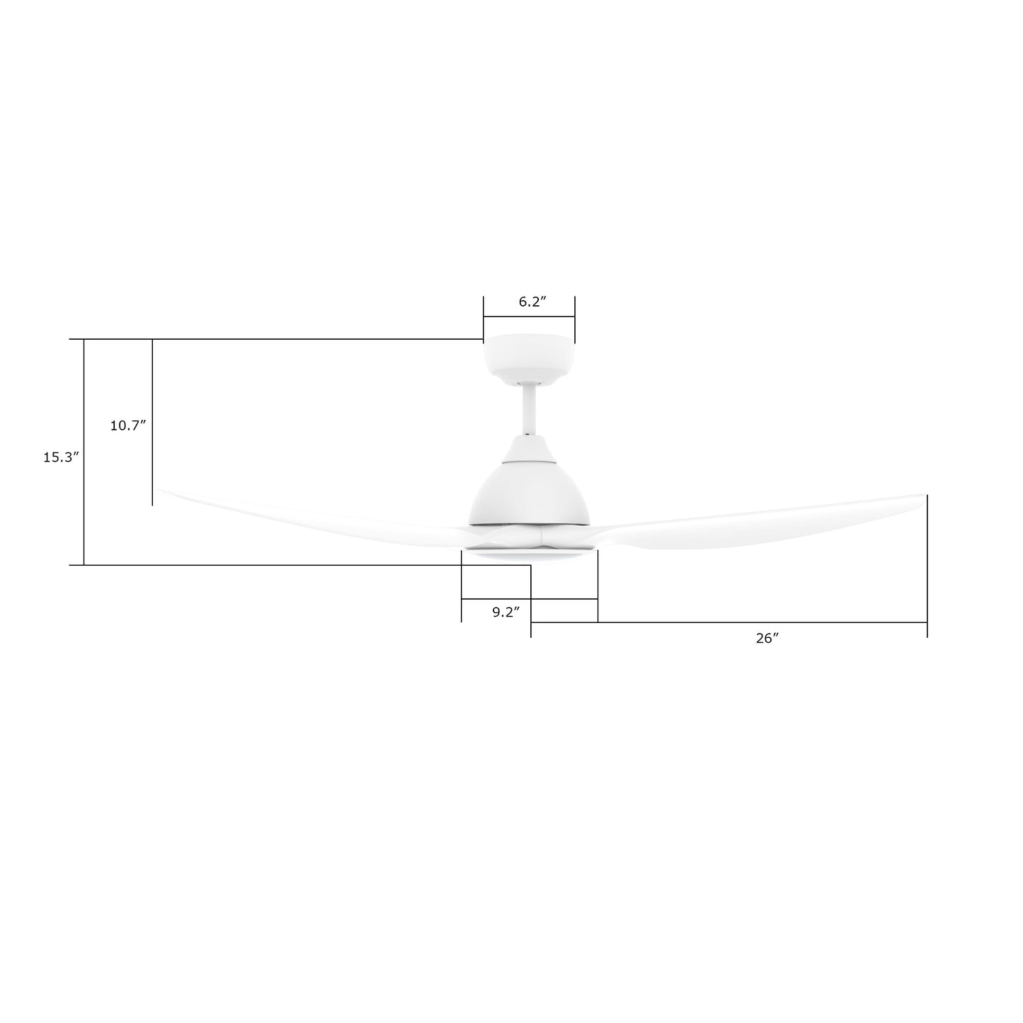 CRANSTON 52 In 3 Blade Smart Ceiling Fan With Integrated LED Lights With Google Home