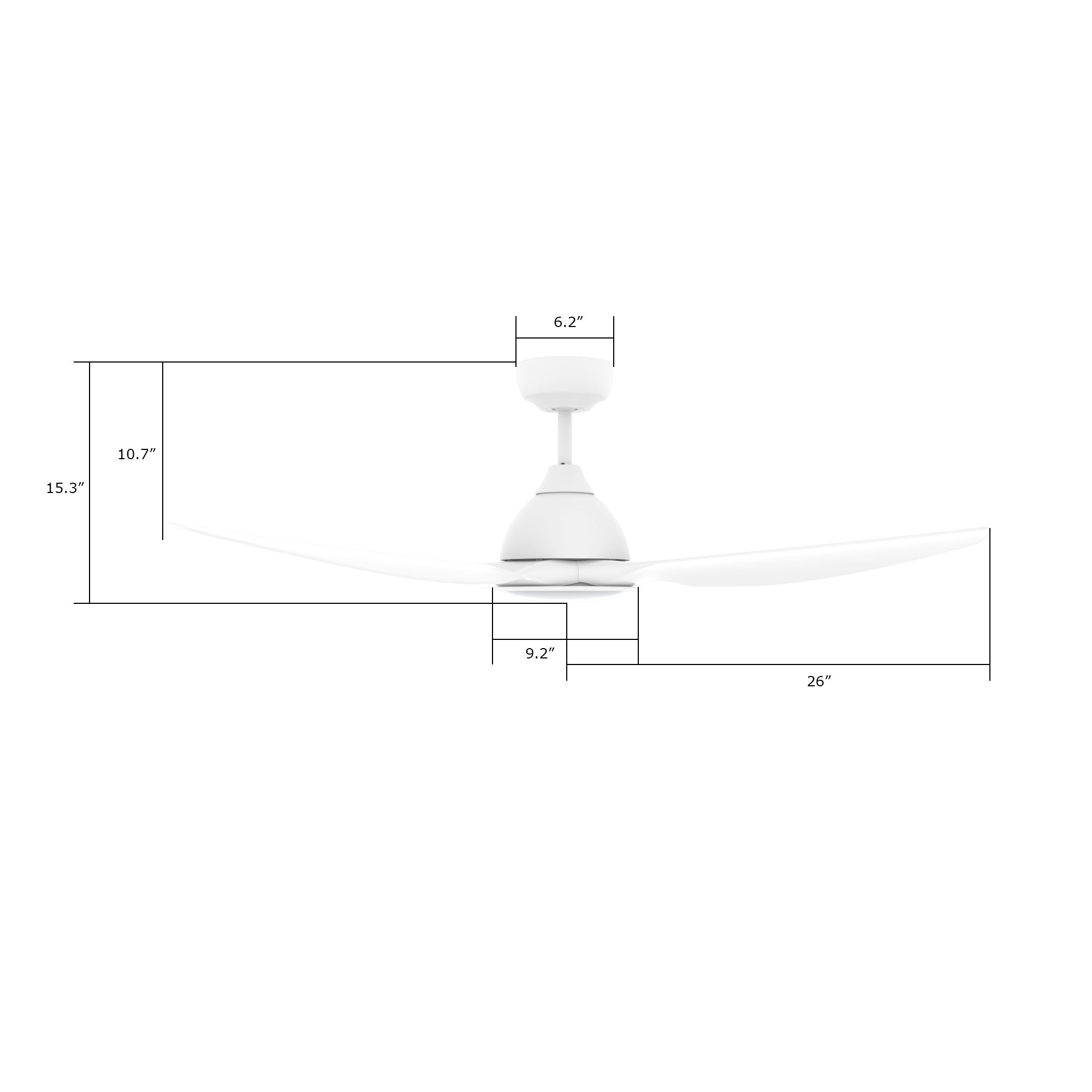 CRANSTON 52 In 3 Blade Smart Ceiling Fan With Integrated LED Lights With Google Home