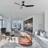 TOULON 52 In 3 Blade Smart Ceiling Fan With Integrated LED Lights With Google Home