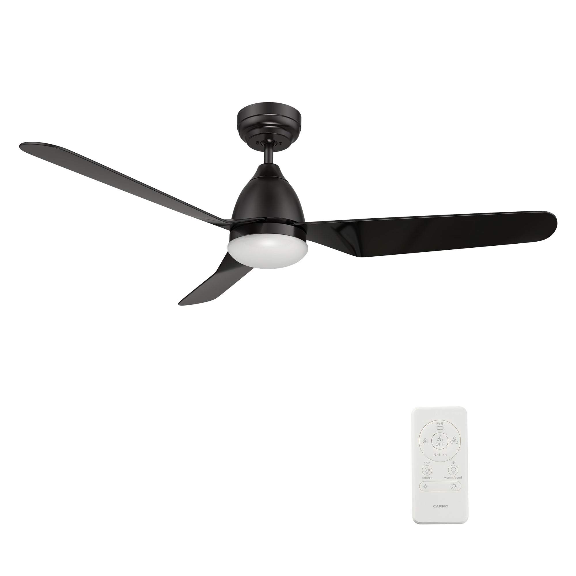 TOULON 52 In 3 Blade Smart Ceiling Fan With Integrated LED Lights With Google Home