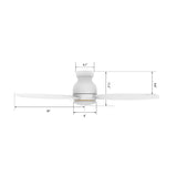 TRENTO 52 In 3 Blade Smart Ceiling Fan With Integrated LED Lights With Google Home