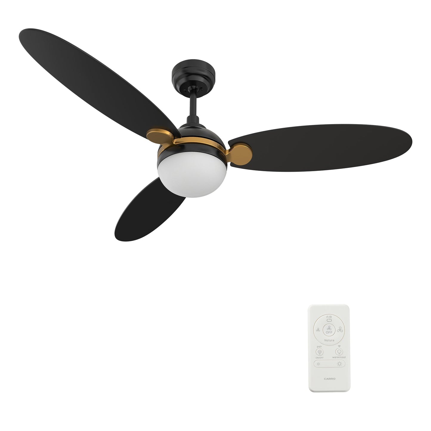 PEARLA 52 In 3 Blade Smart Ceiling Fan With Integrated LED Lights With Google Home
