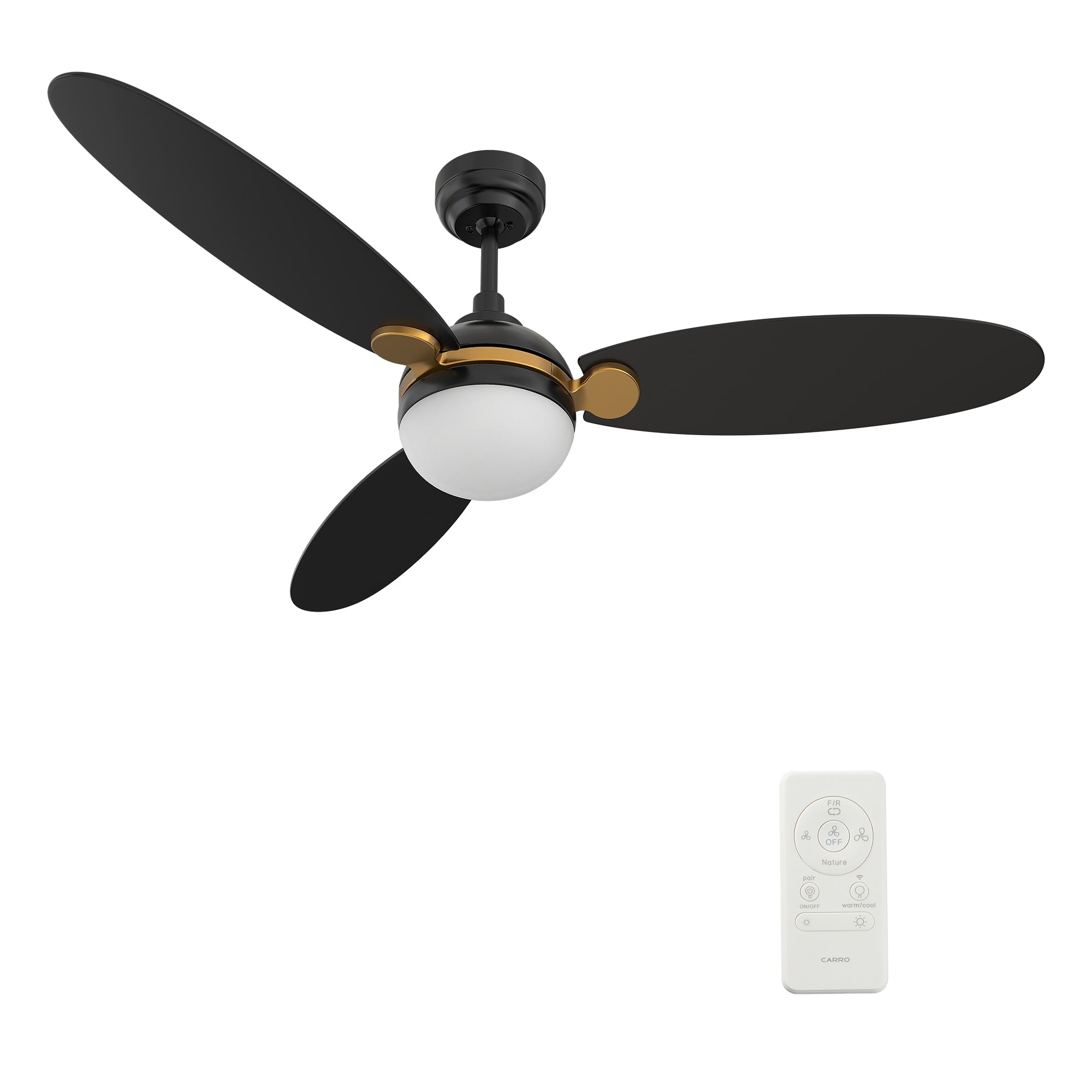 PEARLA 52 In 3 Blade Smart Ceiling Fan With Integrated LED Lights With Google Home