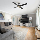 MONTGOMERY 52 In 4 Blade Smart Ceiling Fan With Integrated LED Lights With Google Home