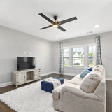 MONTGOMERY 52 In 4 Blade Smart Ceiling Fan With Integrated LED Lights With Google Home