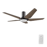 KAJ 52 inch 5-Blade Flush Mount Smart Ceiling Fan with LED Light & Remote