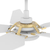 KAJ 52 In 5 Blade Smart Ceiling Fan With Integrated LED Lights With Google Home