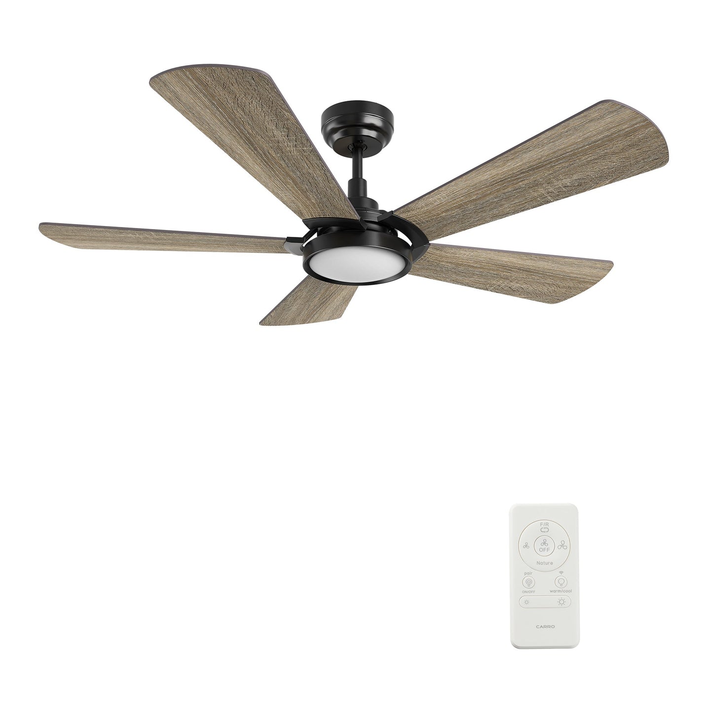 BRISA 52 In 5 Blade Smart Ceiling Fan With Integrated LED Lights With Google Home