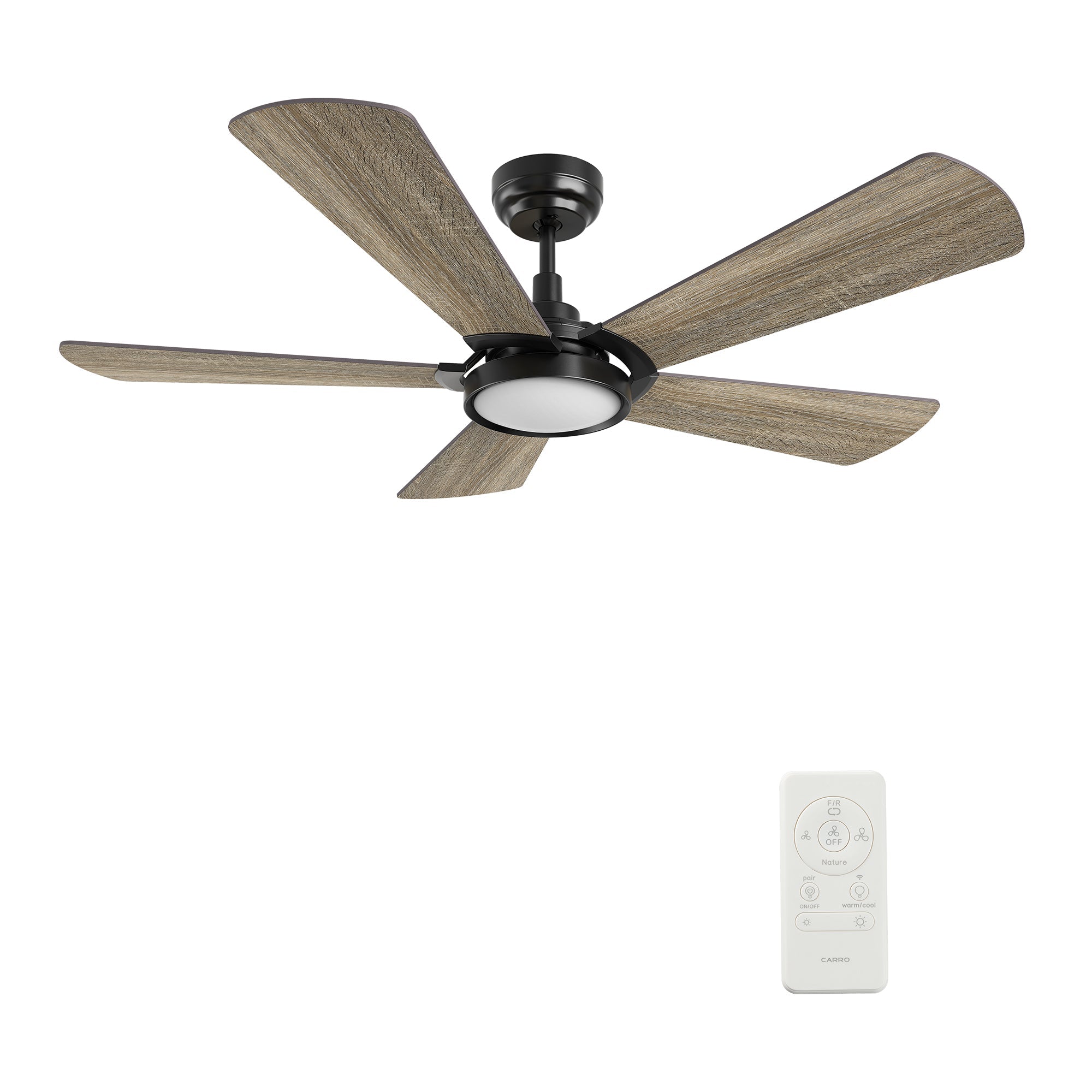 BRISA 52 In 5 Blade Smart Ceiling Fan With Integrated LED Lights With Google Home