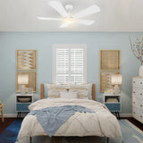 BRISA 52 In 5 Blade Smart Ceiling Fan With Integrated LED Lights With Google Home