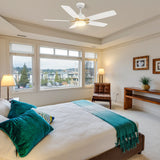 PEYTON 52 In 5 Blade Smart Ceiling Fan With Integrated LED Lights With Google Home