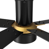STOCKTON 52 inch 5-Blade Flush Mount Smart Ceiling Fan with LED Light & Remote