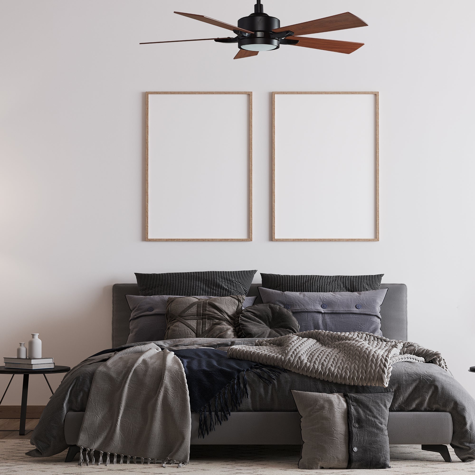 APPLETON 56 In 5 Blade Smart Ceiling Fan With Integrated LED Lights With Google Home