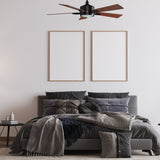 APPLETON 52 In 5 Blade Smart Ceiling Fan With Integrated LED Lights With Google Home