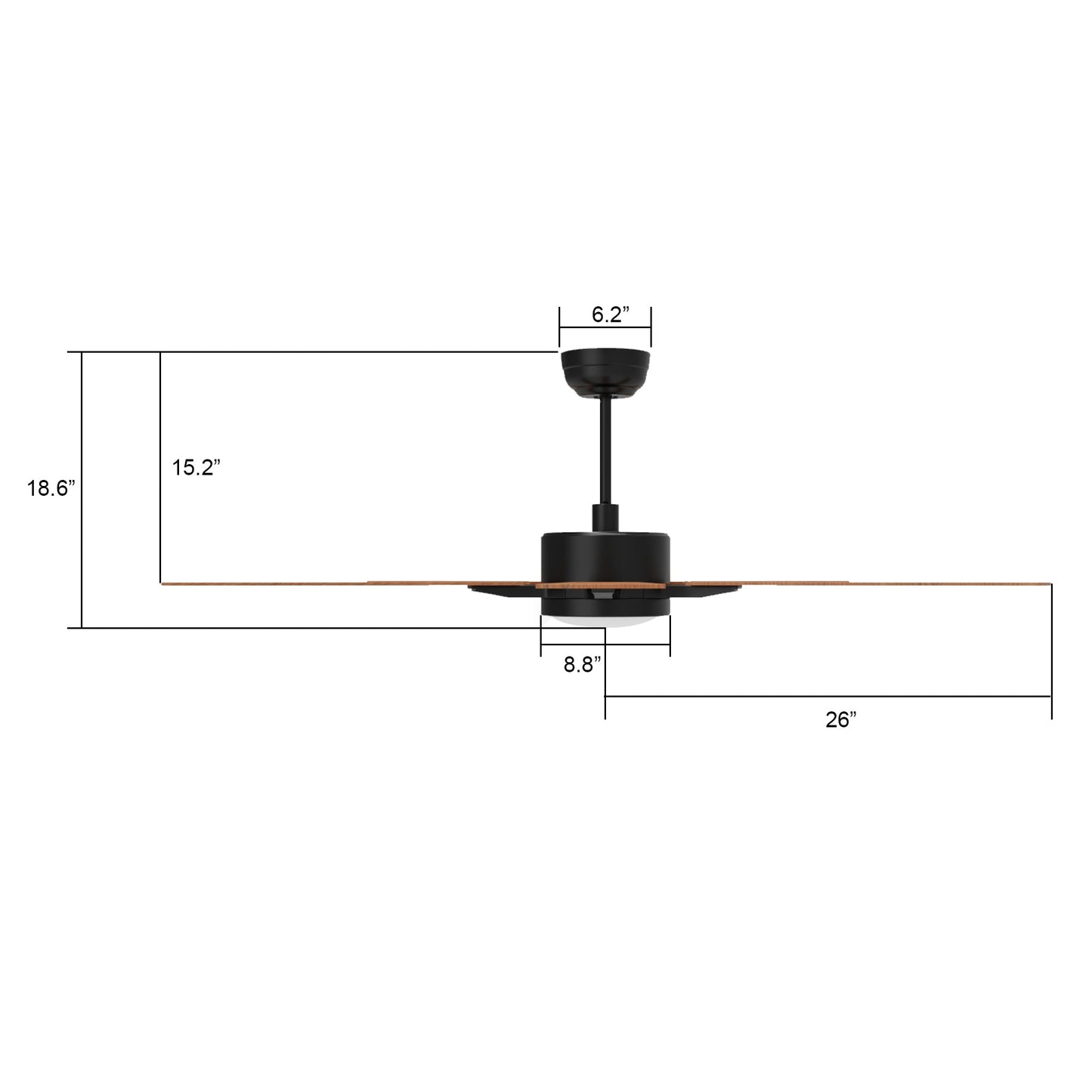 APPLETON 52 In 5 Blade Smart Ceiling Fan With Integrated LED Lights With Google Home