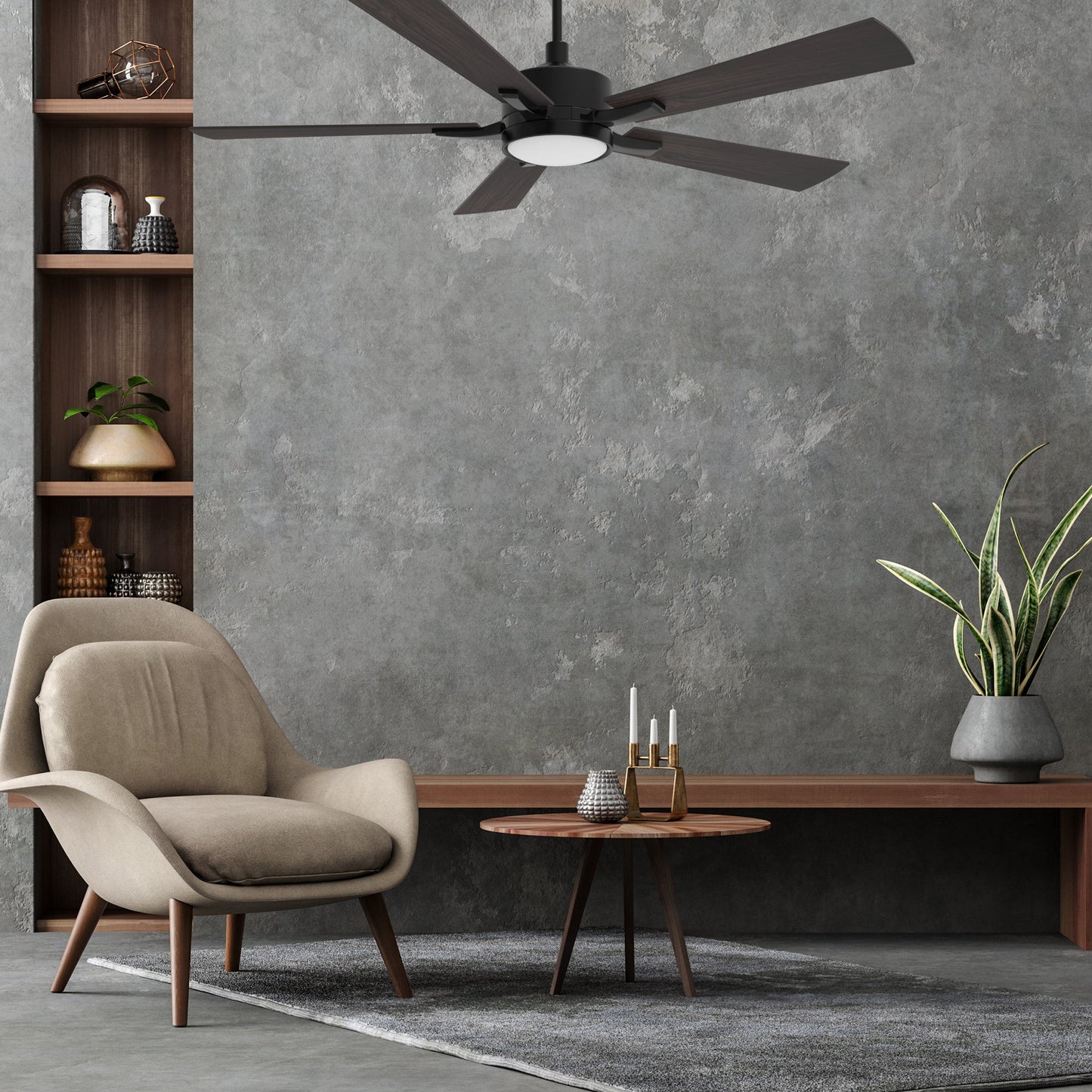 APPLETON 52 In 5 Blade Smart Ceiling Fan With Integrated LED Lights With Google Home