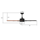 APPLETON 52 In 5 Blade Smart Ceiling Fan With Integrated LED Lights With Google Home