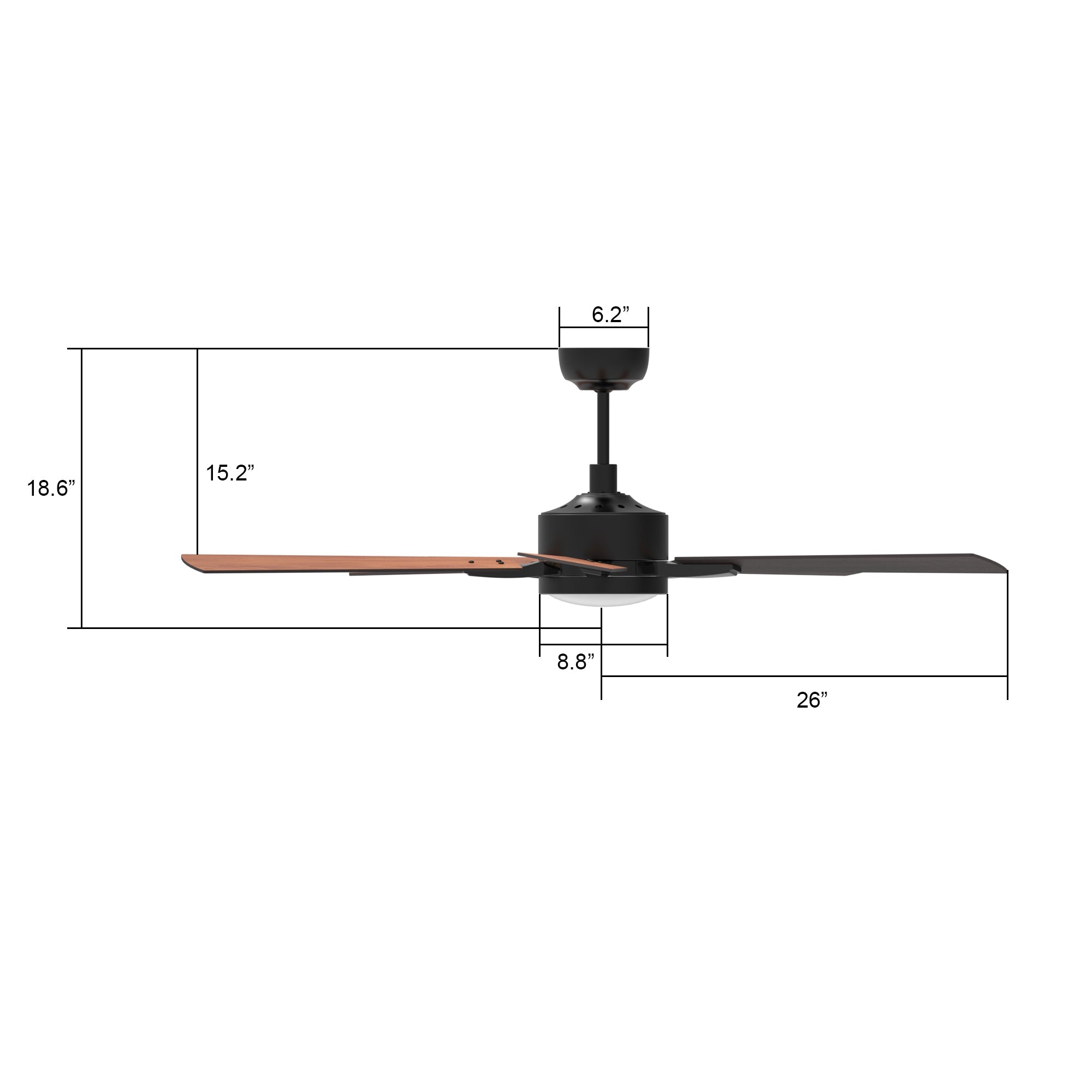 APPLETON 52 In 5 Blade Smart Ceiling Fan With Integrated LED Lights With Google Home