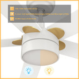 TARRASA 52 In 5 Blade Smart Ceiling Fan With Integrated LED Lights With Google Home