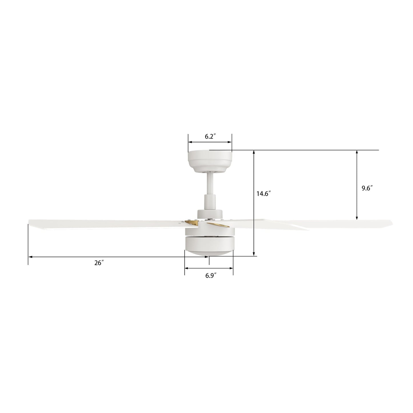 TARRASA 52 In 5 Blade Smart Ceiling Fan With Integrated LED Lights With Google Home